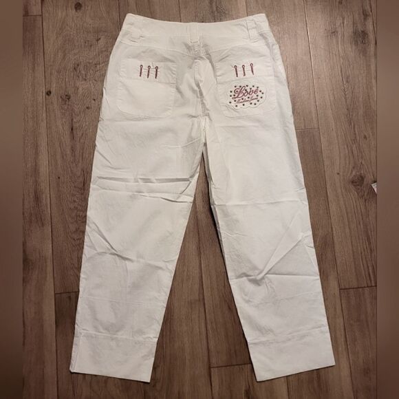 Love Moschino Jeans Donna Crop White Pants Size 2 - Picture 2 of 6